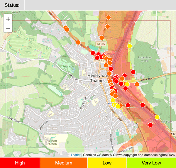Henley-on-Thames flood map