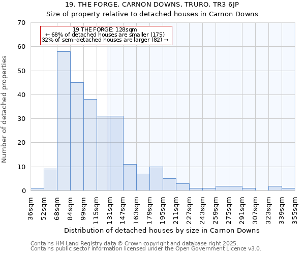 19, THE FORGE, CARNON DOWNS, TRURO, TR3 6JP: Size of property relative to detached houses houses in Carnon Downs