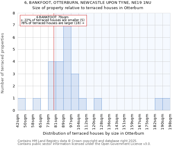 6, BANKFOOT, OTTERBURN, NEWCASTLE UPON TYNE, NE19 1NU: Size of property relative to terraced houses houses in Otterburn