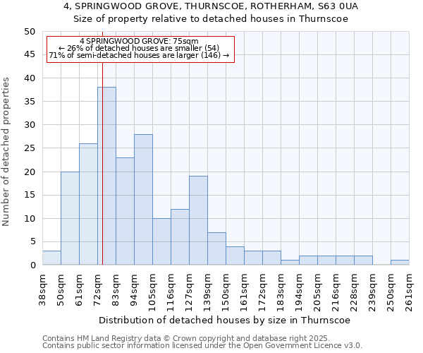 4, SPRINGWOOD GROVE, THURNSCOE, ROTHERHAM, S63 0UA: Size of property relative to detached houses houses in Thurnscoe