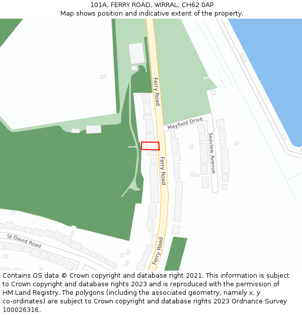 101A, FERRY ROAD, WIRRAL, CH62 0AP: Location map and indicative extent of plot