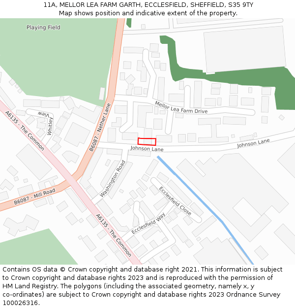 11A, MELLOR LEA FARM GARTH, ECCLESFIELD, SHEFFIELD, S35 9TY: Location map and indicative extent of plot