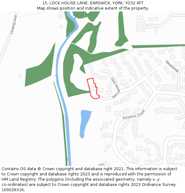 15, LOCK HOUSE LANE, EARSWICK, YORK, YO32 9FT: Location map and indicative extent of plot