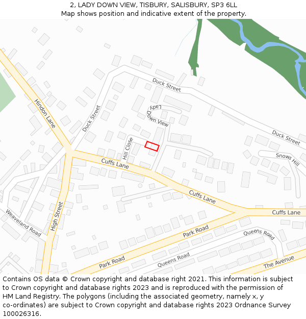2, LADY DOWN VIEW, TISBURY, SALISBURY, SP3 6LL: Location map and indicative extent of plot