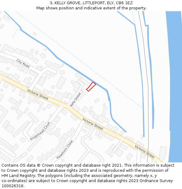 3, KELLY GROVE, LITTLEPORT, ELY, CB6 1EZ: Location map and indicative extent of plot
