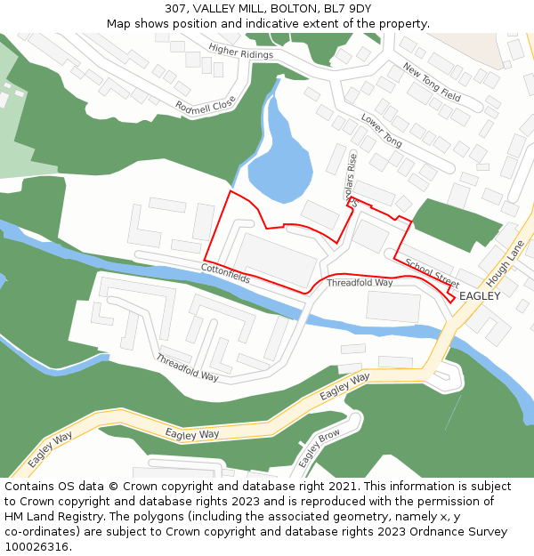 307, VALLEY MILL, BOLTON, BL7 9DY: Location map and indicative extent of plot