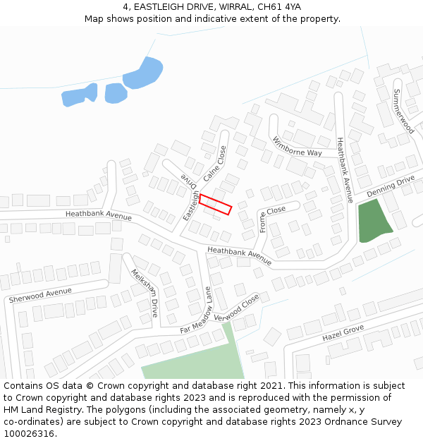 4, EASTLEIGH DRIVE, WIRRAL, CH61 4YA: Location map and indicative extent of plot