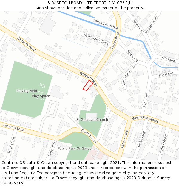 5, WISBECH ROAD, LITTLEPORT, ELY, CB6 1JH: Location map and indicative extent of plot