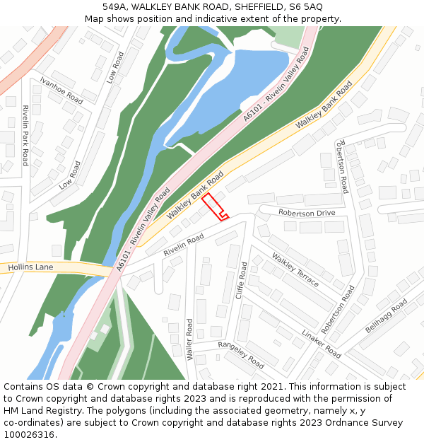 549A, WALKLEY BANK ROAD, SHEFFIELD, S6 5AQ: Location map and indicative extent of plot