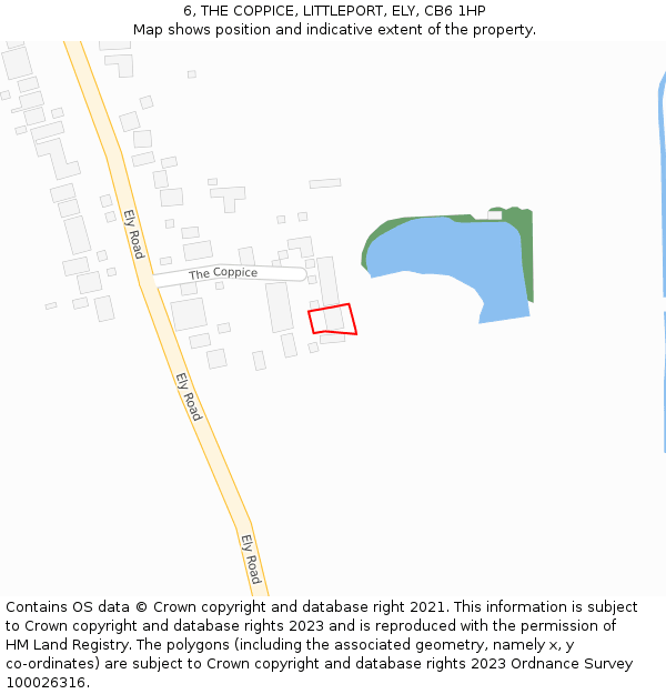 6, THE COPPICE, LITTLEPORT, ELY, CB6 1HP: Location map and indicative extent of plot