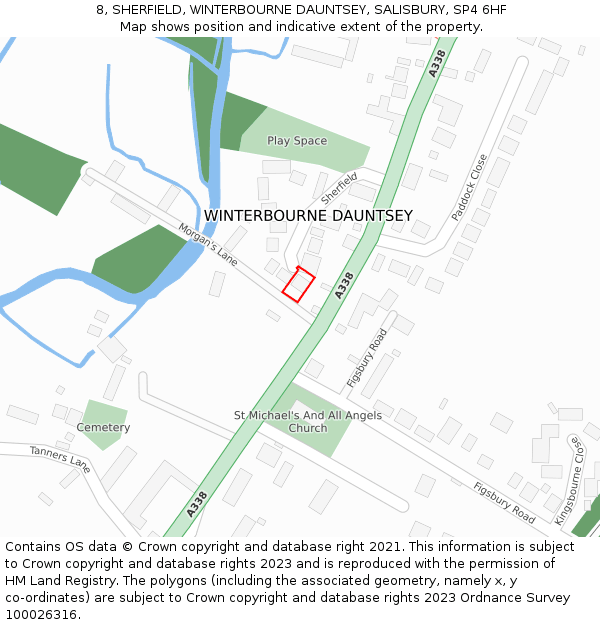 8, SHERFIELD, WINTERBOURNE DAUNTSEY, SALISBURY, SP4 6HF: Location map and indicative extent of plot