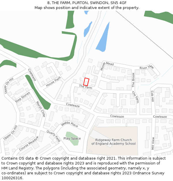 8, THE FARM, PURTON, SWINDON, SN5 4GF: Location map and indicative extent of plot