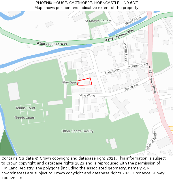 PHOENIX HOUSE, CAGTHORPE, HORNCASTLE, LN9 6DZ: Location map and indicative extent of plot