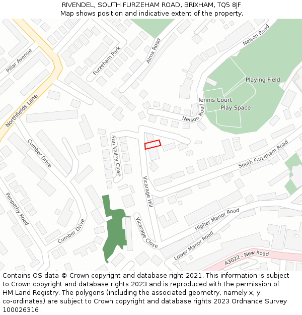 RIVENDEL, SOUTH FURZEHAM ROAD, BRIXHAM, TQ5 8JF: Location map and indicative extent of plot