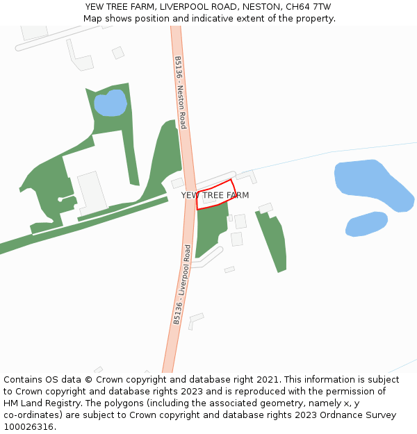 YEW TREE FARM, LIVERPOOL ROAD, NESTON, CH64 7TW: Location map and indicative extent of plot