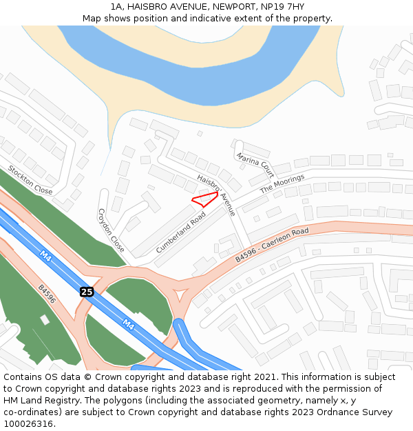 1A, HAISBRO AVENUE, NEWPORT, NP19 7HY: Location map and indicative extent of plot