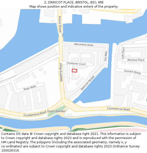 2, DRAYCOT PLACE, BRISTOL, BS1 4RE: Location map and indicative extent of plot