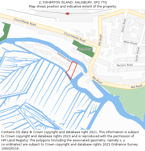 2, FISHERTON ISLAND, SALISBURY, SP2 7TG: Location map and indicative extent of plot