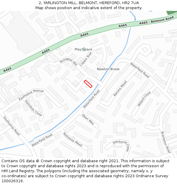 2, YARLINGTON MILL, BELMONT, HEREFORD, HR2 7UA: Location map and indicative extent of plot