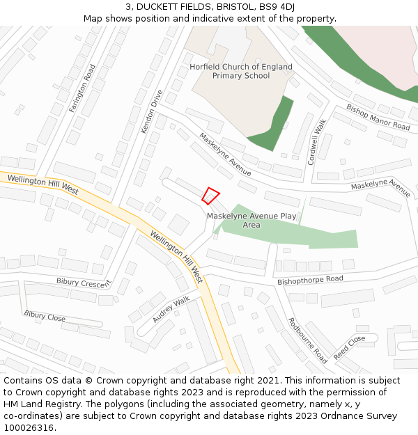 3, DUCKETT FIELDS, BRISTOL, BS9 4DJ: Location map and indicative extent of plot