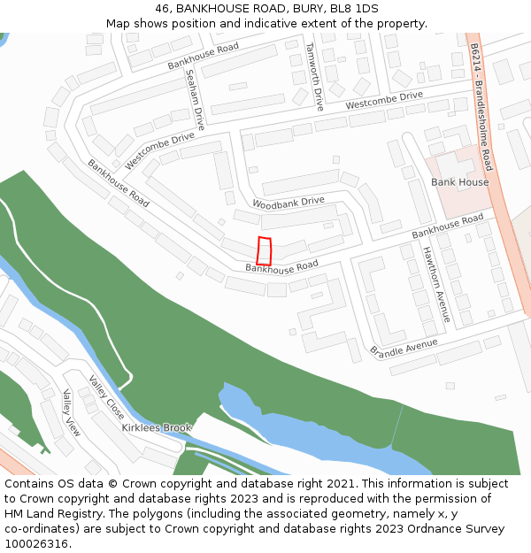 46, BANKHOUSE ROAD, BURY, BL8 1DS: Location map and indicative extent of plot