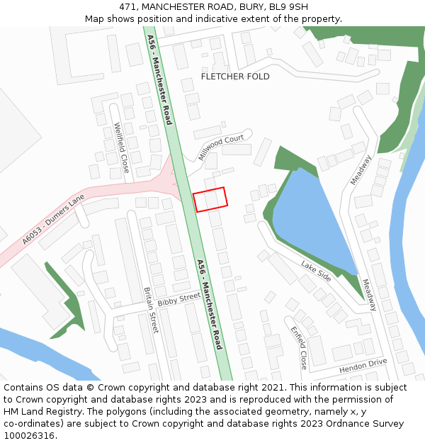 471, MANCHESTER ROAD, BURY, BL9 9SH: Location map and indicative extent of plot