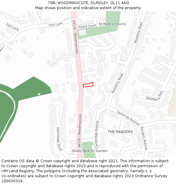 79B, WOODMANCOTE, DURSLEY, GL11 4AG: Location map and indicative extent of plot
