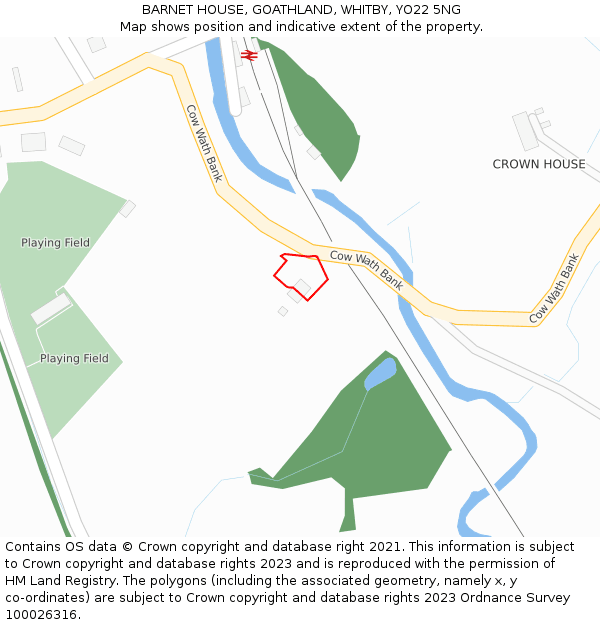 BARNET HOUSE, GOATHLAND, WHITBY, YO22 5NG: Location map and indicative extent of plot