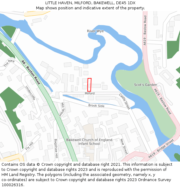 LITTLE HAVEN, MILFORD, BAKEWELL, DE45 1DX: Location map and indicative extent of plot