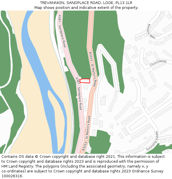 TREVANNION, SANDPLACE ROAD, LOOE, PL13 1LR: Location map and indicative extent of plot