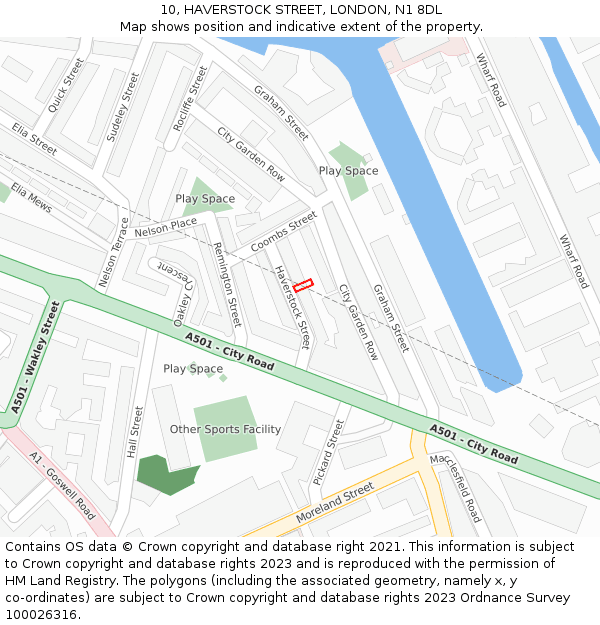 10, HAVERSTOCK STREET, LONDON, N1 8DL: Location map and indicative extent of plot