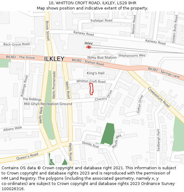 10, WHITTON CROFT ROAD, ILKLEY, LS29 9HR: Location map and indicative extent of plot