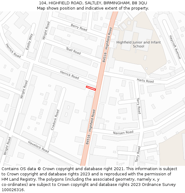 104, HIGHFIELD ROAD, SALTLEY, BIRMINGHAM, B8 3QU - £85,000