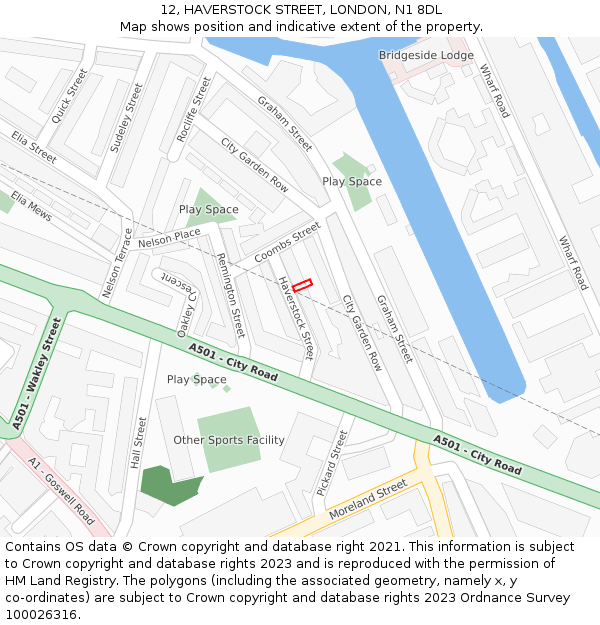12, HAVERSTOCK STREET, LONDON, N1 8DL: Location map and indicative extent of plot