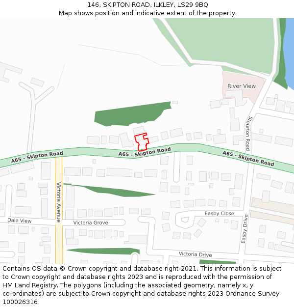 146, SKIPTON ROAD, ILKLEY, LS29 9BQ: Location map and indicative extent of plot