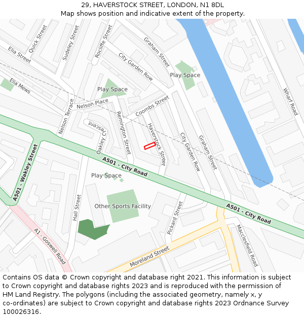29, HAVERSTOCK STREET, LONDON, N1 8DL: Location map and indicative extent of plot