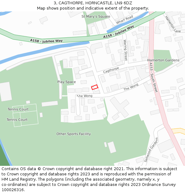 3, CAGTHORPE, HORNCASTLE, LN9 6DZ: Location map and indicative extent of plot