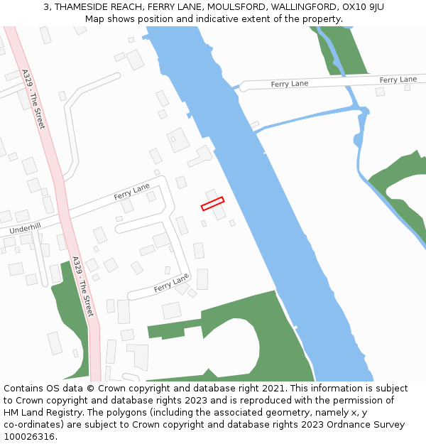3, THAMESIDE REACH, FERRY LANE, MOULSFORD, WALLINGFORD, OX10 9JU: Location map and indicative extent of plot