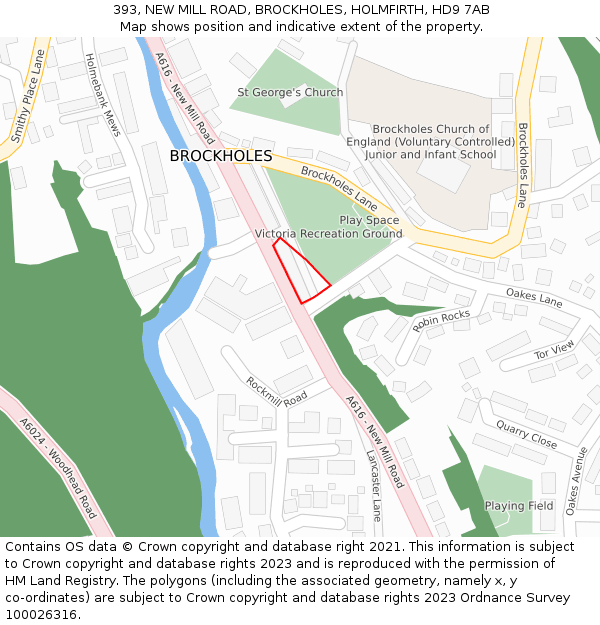 393, NEW MILL ROAD, BROCKHOLES, HOLMFIRTH, HD9 7AB: Location map and indicative extent of plot