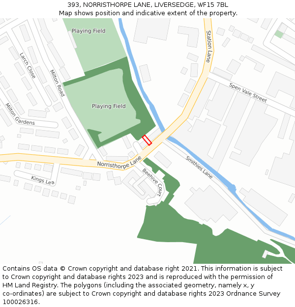 393, NORRISTHORPE LANE, LIVERSEDGE, WF15 7BL: Location map and indicative extent of plot