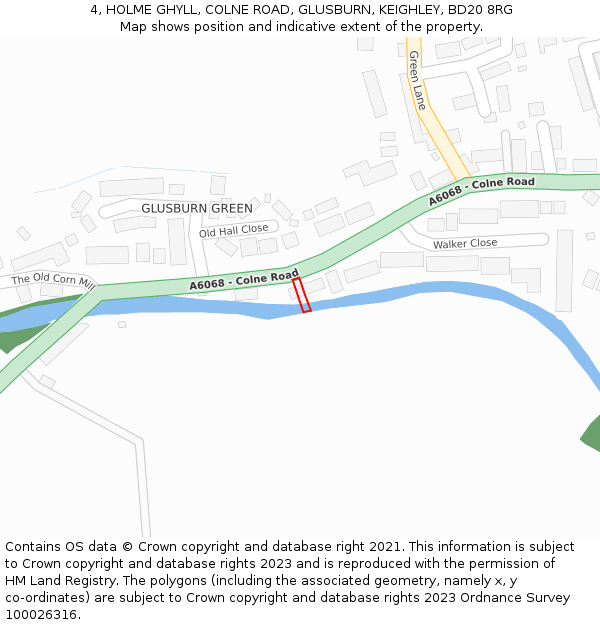 4, HOLME GHYLL, COLNE ROAD, GLUSBURN, KEIGHLEY, BD20 8RG: Location map and indicative extent of plot