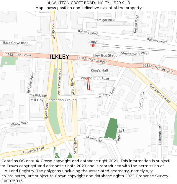 4, WHITTON CROFT ROAD, ILKLEY, LS29 9HR: Location map and indicative extent of plot