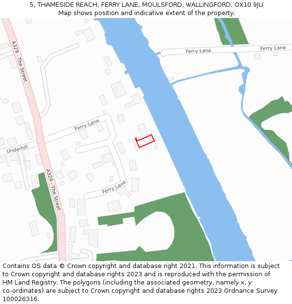 5, THAMESIDE REACH, FERRY LANE, MOULSFORD, WALLINGFORD, OX10 9JU: Location map and indicative extent of plot