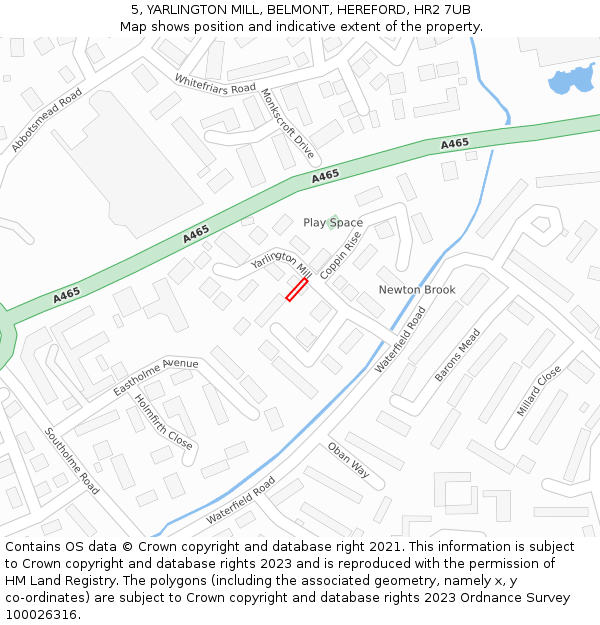 5, YARLINGTON MILL, BELMONT, HEREFORD, HR2 7UB: Location map and indicative extent of plot