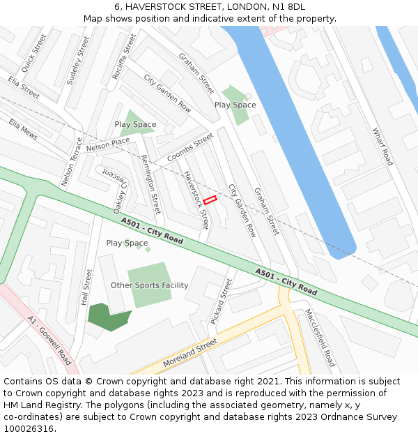 6, HAVERSTOCK STREET, LONDON, N1 8DL: Location map and indicative extent of plot