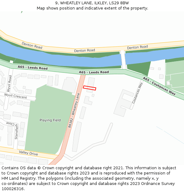9, WHEATLEY LANE, ILKLEY, LS29 8BW: Location map and indicative extent of plot