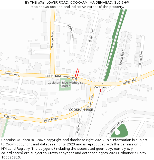 BY THE WAY, LOWER ROAD, COOKHAM, MAIDENHEAD, SL6 9HW: Location map and indicative extent of plot