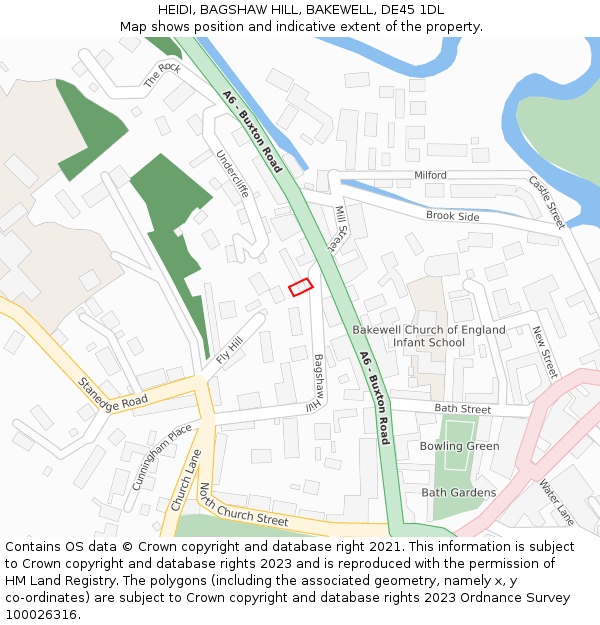 HEIDI, BAGSHAW HILL, BAKEWELL, DE45 1DL: Location map and indicative extent of plot