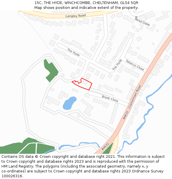 15C, THE HYDE, WINCHCOMBE, CHELTENHAM, GL54 5QR: Location map and indicative extent of plot