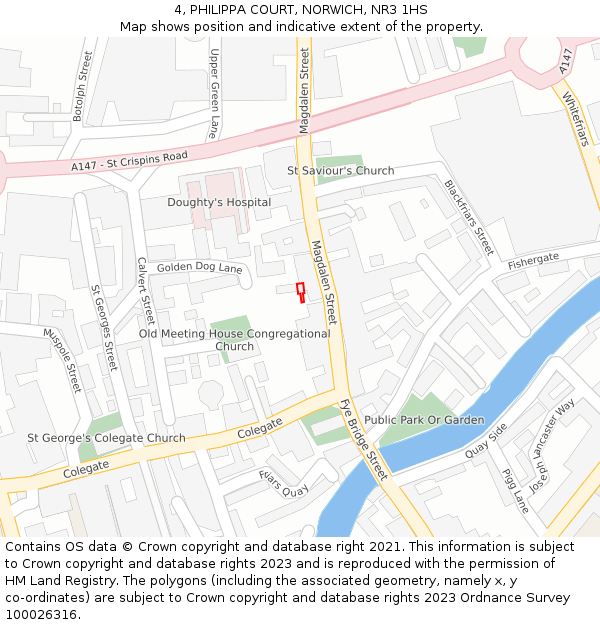 4, PHILIPPA COURT, NORWICH, NR3 1HS: Location map and indicative extent of plot
